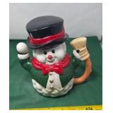 Vintage Ceramic Snowman Cookie Jar