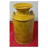 Antique Metal Milk Can With Hinged Handles