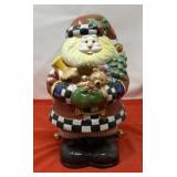 Ceramic Santa Claus Holding Presents Cookie Jar
