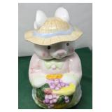 Ceramic Easter Bunny Cookie Jar