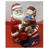 Celebrate the Season Santa Claus and Elf Cookie