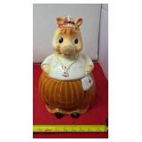 Vintage Ceramic Nurse Pig Cookie Jar Japan