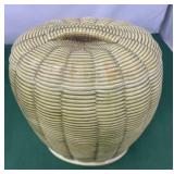 McCoy Pottery Basket-Weave Ceramic Cookie Jar