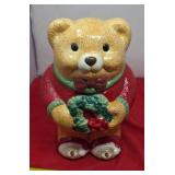 Christmas Bear Cookie Jar