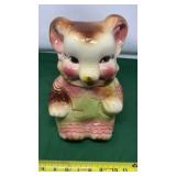 1950s  American Bisque Bear Cookie Jar Small Chip