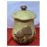 Vintage Ceramic Mushroom Canister. Commonly