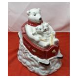 Ceramic Coca-Cola Polar Bear Cookie Jar.