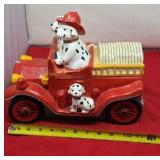 Dalmatian Fire Truck Cookie Jar