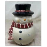 Ceramic Snowman with Scarf Cookie Jar