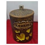Treasure Craft Pottery Apple Wood Barrel Cookie