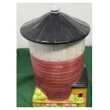 Vintage Ceramic Cookie Jar. Designed as a farm