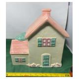 "Village Green House" Ceramic Cookie Jar.