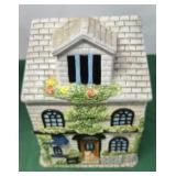 Vintage Ceramic House Cookie Jar. Likely