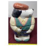 Coco Dowley Golfing Dog Cookie Jar