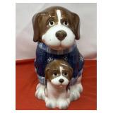 Vintage Ceramic St. Bernard Dog Cookie Jar