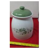 Corelle Callaway Green Ivy Ceramic Cookie Jar
