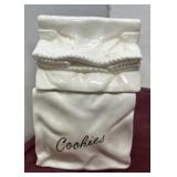 Vintage Ceramic "White Paper Bag" Cookie Jar