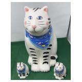 Vintage Ceramic Cat Cookie Jar. Designed by Coco