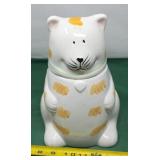Vintage Hand Painted Cute Tabby Cat Cookie Jar
