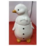 Ceramic "Qwismas Quackers" Penguin Cookie Jar