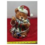 Cracker Barrel Christmas Bear Cookie Jar