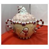 Ceramic Holiday Mug Cookie Jar