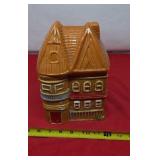 Ceramic Victorian House Cookie Jar Made In Japan