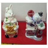 Coca-Cola Cookie Jar & Mismatched Cookie Jar