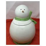 White Ceramic Snowman Cookie Jar