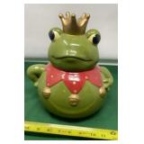 Green Hall Gem Frog Prince Cookie Jar