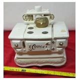 McCoy Pottery White and Gold Wood Burning Stove