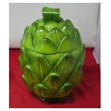 Ceramic Artichoke-Shaped Cookie Jar