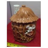 Vintage Mouse In A House Cookie Jar From Japan
