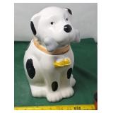 Ceramic Dalmation Cookie Jar. King Fong Pottery