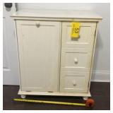 White China Cabinet with Contents 30"x15"x35"