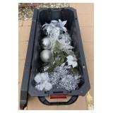 Husky Tote on Wheels with Christmas Decor