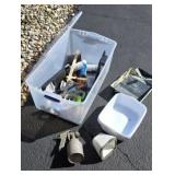 Tote Of Painting Supplies