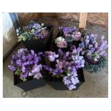 Flower Pots with Floral Decor