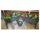 Standing Flower Holders with Floral Decor