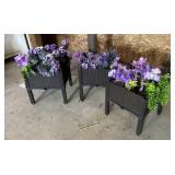 Planters with Floral Decor