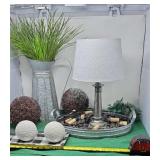 Galvanized Decor, Table Lamp, & More
