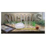 Plastic Egg Dish, Coca-Cola Glasses, Latte Sign,