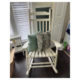 White Rocking Chair with Pillows