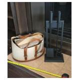 Fireplace Accessories and Fire Wood With Basket