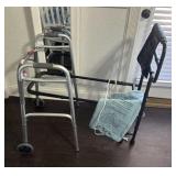 Walker, Bedside Rail, And Heating Pad