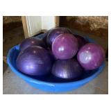 Kitty Pool Full of Purple Yoga Balls