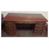 Wooden Double Pedestal Executive Desk