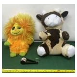 TY Beanie Baby and Stuffed Cow with Key Chain