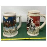 2005 and 2015 Budweiser Holiday Stein