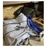 Underground Pool Cover, Pool Hose and All Tarps.